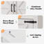 Bibliothèque à 5 niveaux avec tablettes réglables et porte de grange Chimira Farmhouse H 69,8 "x l 31,4"-316110855