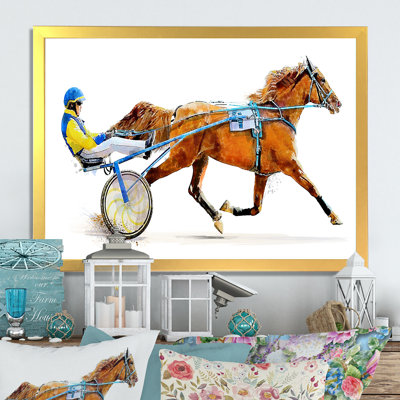 «Horse Race concurrence Derby Trotter II», reproduction d'art sur toile