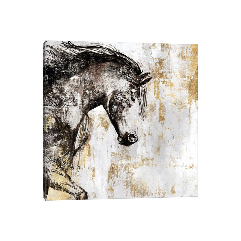 Equestrian Gold III - Wrapped Canvas Print, 30.48 cm H x 30.48 cm W