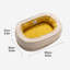  Lit pour chien lavable Donut, jaune ginkgo, taille 2xl