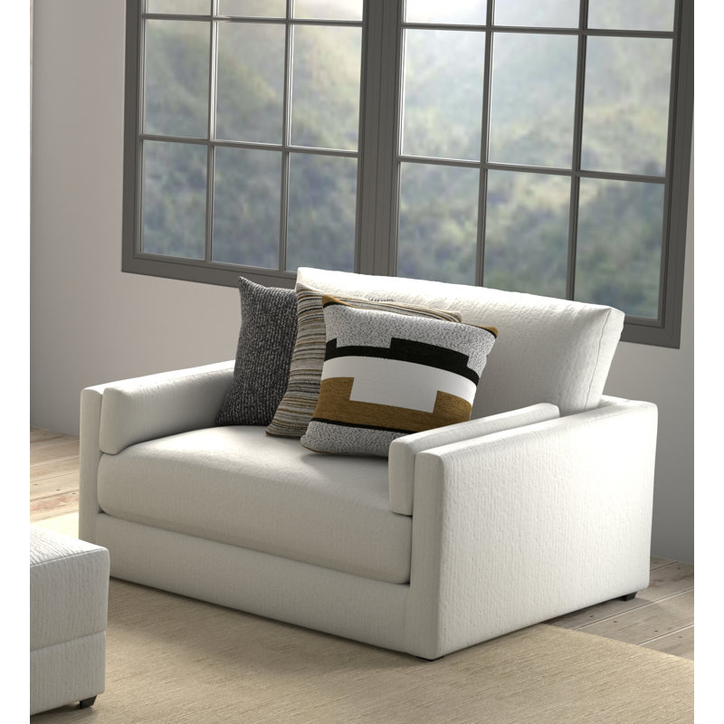 Chaise Lochmoor et 1/2, Blanc / polyester crème