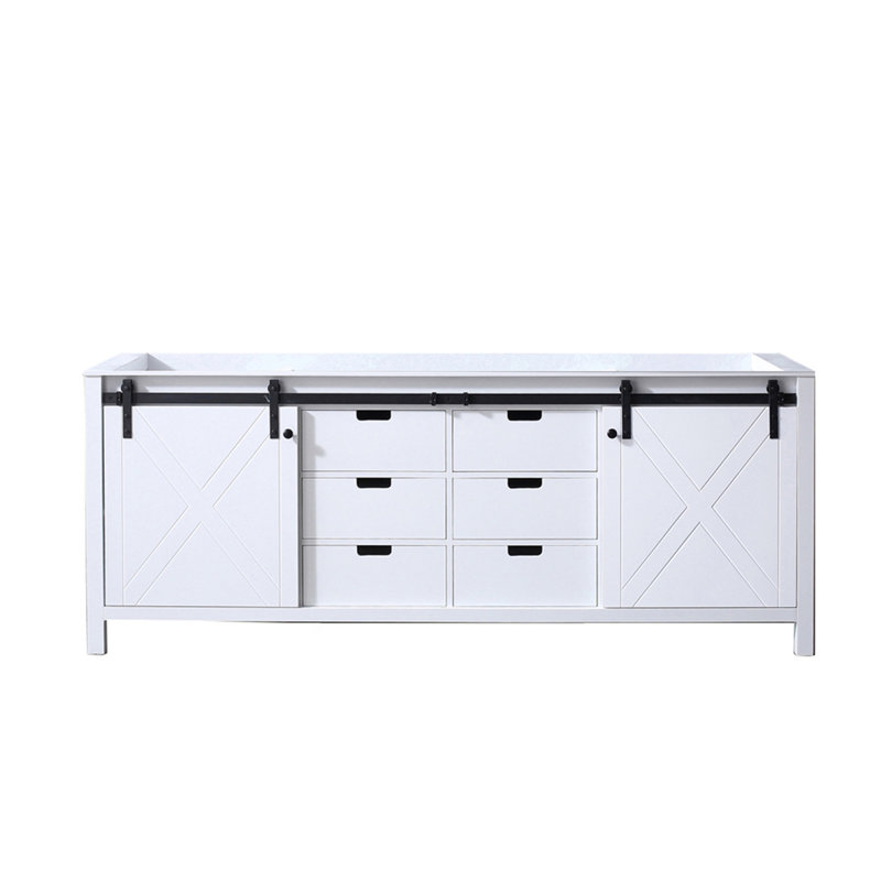 Meuble-lavabo double blanc 84 po X P 22 po D, Blanc