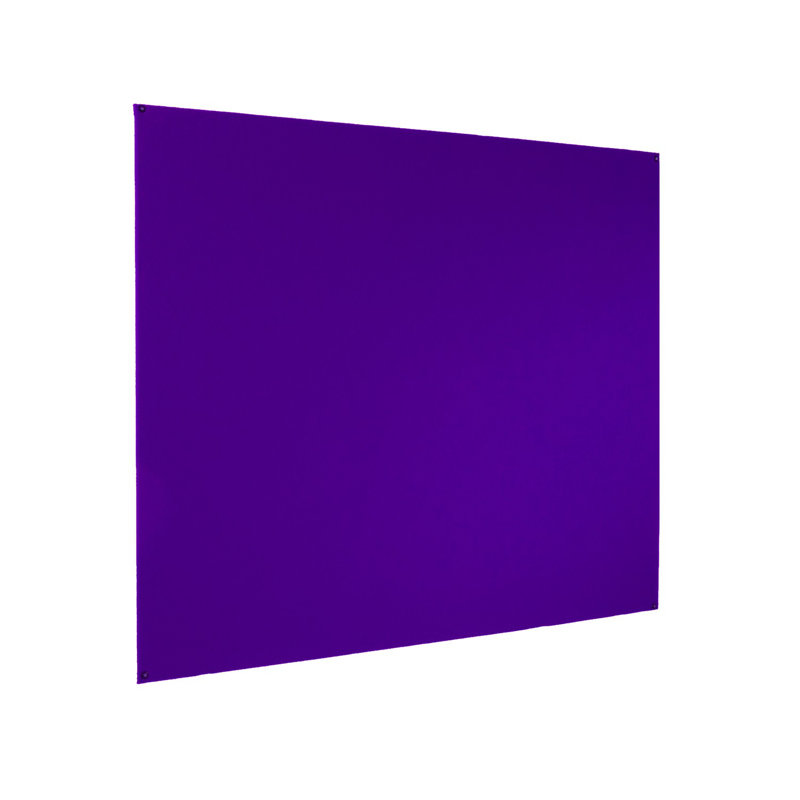 Wall Mounted Bulletin Board, 90 cm H x 120 cm W x 0.9 cm D, Purple