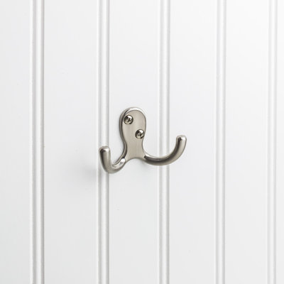 1-78 Double zinc wall mount hook. Finish DBAC.