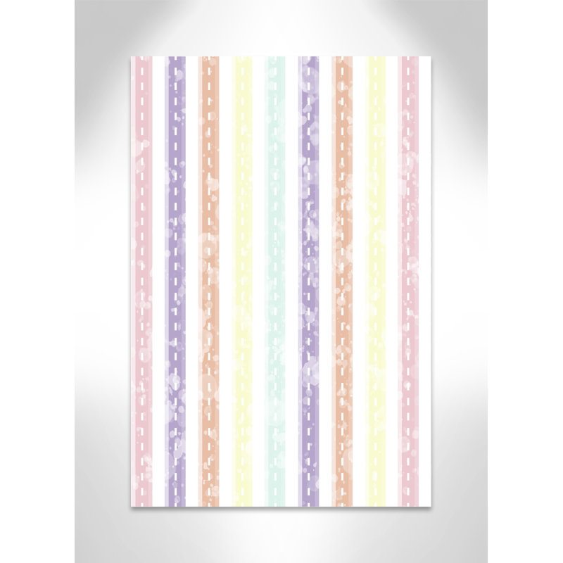 Adhésif décoratif Whimsical Stripe, H 36 po x l 24 po x P 1,5 po, Canevas