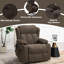 Fauteuil inclinable électrique en lin brun Lusio