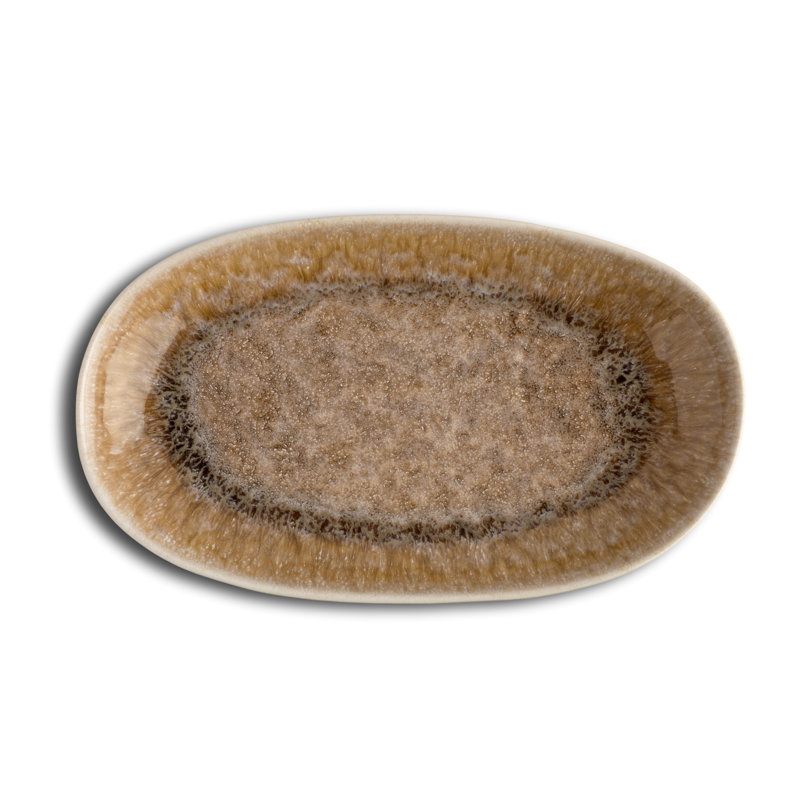 Point Lobos Stoneware Platter, 1" H x 8.5" W x 14" D
