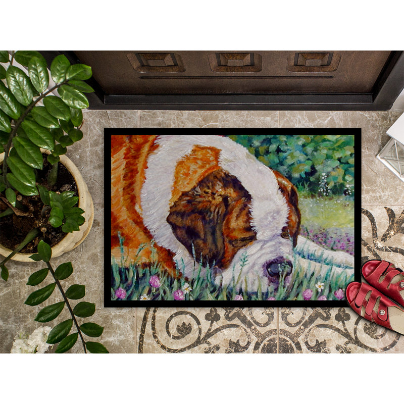 Paillasson d’extérieur naptime Saint Bernard westcreek, 2 pi x 3 pi