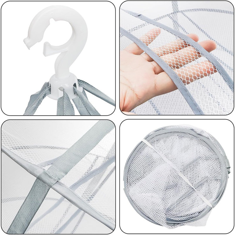 3-Tier Lay-Flat Folding Mesh Clothes Drying Rack For Sweaters And Delicates