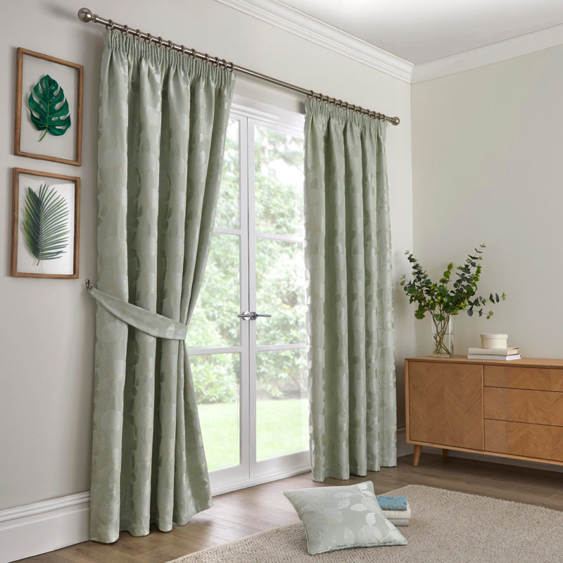 Semi Sheer Curtain Pair, Width 168 x Drop 137 cm, Natural
