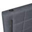 Grand lit plateforme tapissier avec lit gigogne et tiroirs, gris