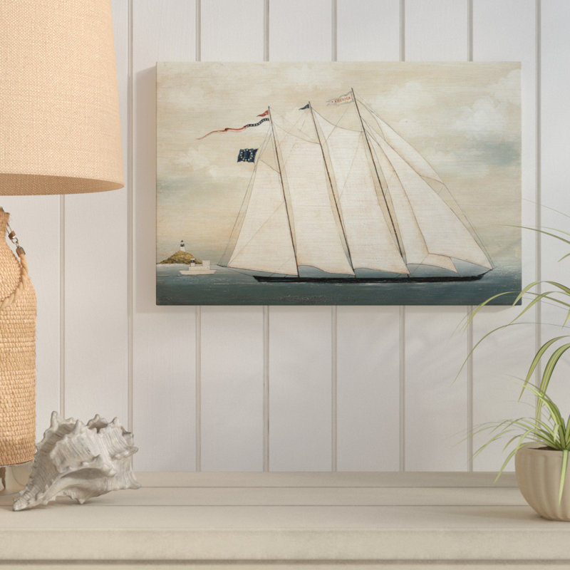 "tall ship i" , reproduction d’art sur toile tendue, H 12 po x l 18 po x P 1,5 po