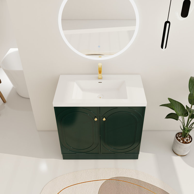 Ensemble de meuble-lavabo simple 36 po Miterdale, Vert,  36''