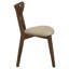 Chaise de salle à manger à dossier courbé brun clair et châtaignier (ensemble de 2)