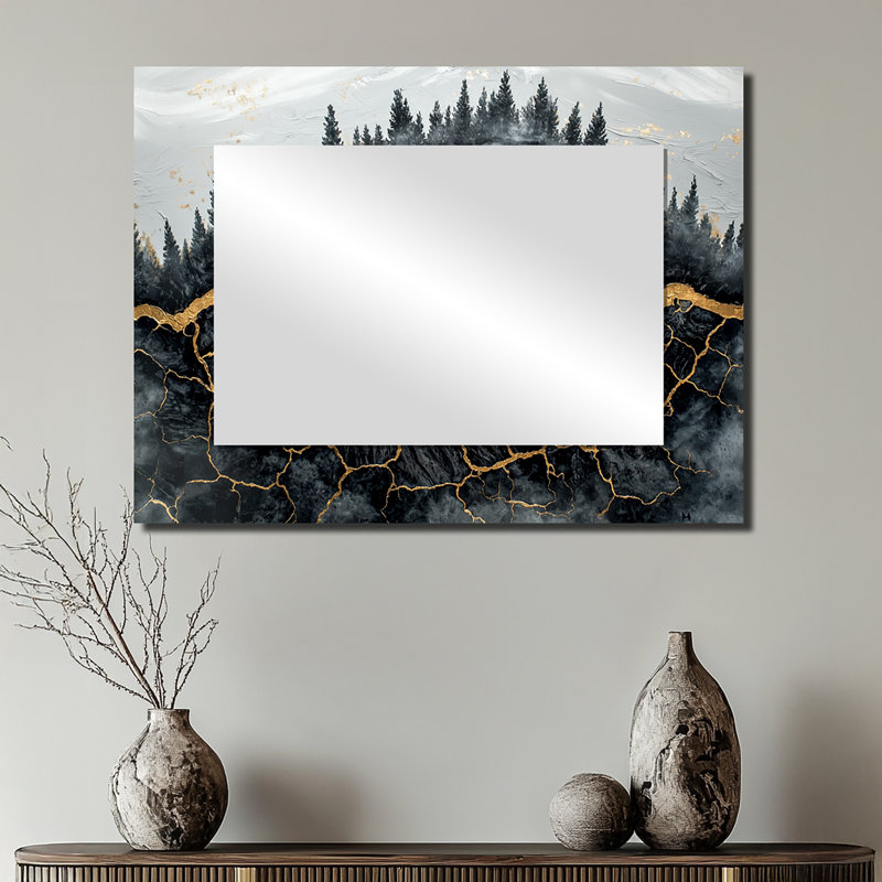 Miroir d'appoint mural Dark Forest, 24 po x 32 po