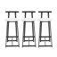 Ensemble de 3 tabourets de bar, chaises de bar avec dossier