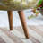 Set of 2 Metal Planter With Wood Legs Stand, L:D18.5x23.5" S:D15.7x20"