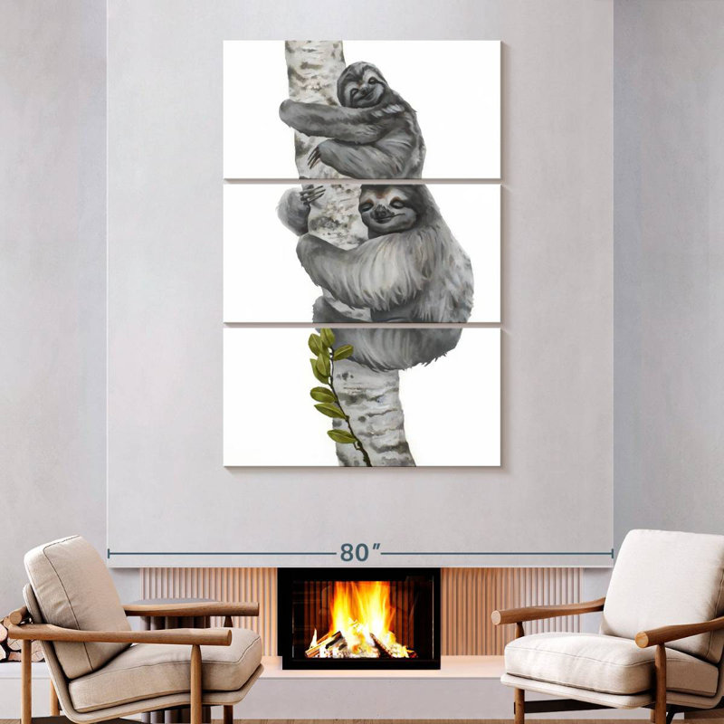 Brampt Sleepy Sloths, 74" H x 48" W
