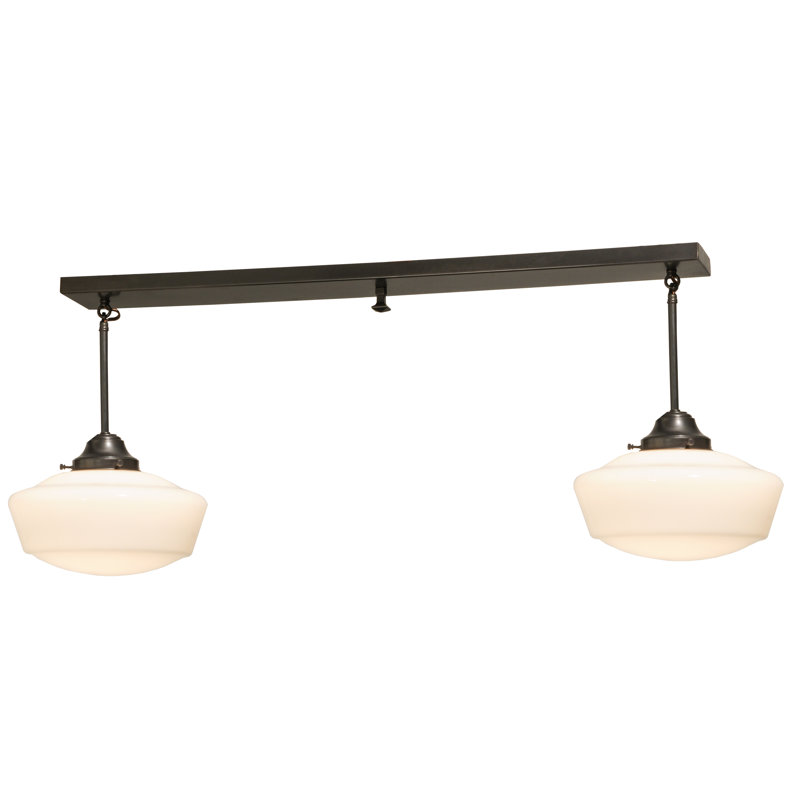Schoolhouse & Early Electric 2 - Light Pendant, 18.5" H x 48" W x 12" D