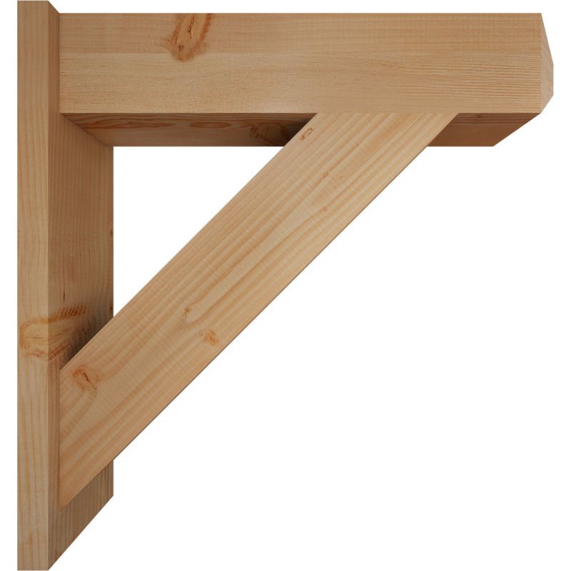 Artisan traditionnel en bois rustique, P 30 po x H 30 po, Sapin Douglas de 7 1/2 po (lisse)