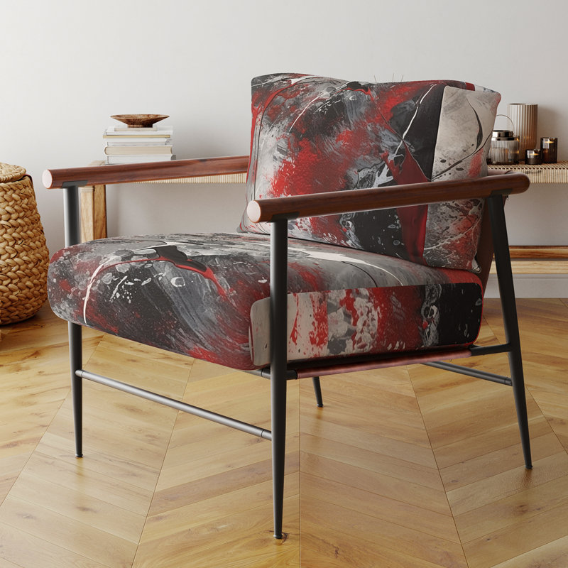 Après-midi Jazz II - Fauteuil rembourré rétro, fauteuil d'appoint Jazz Music, Noir, noir, noir, noir
