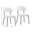 Chaise rembourrée Mira, crème
