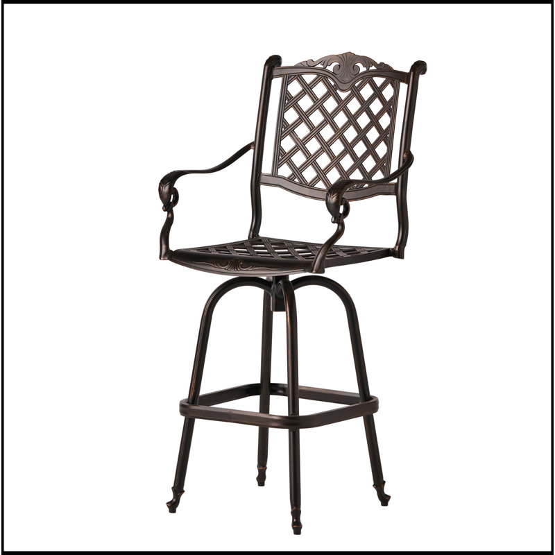 Tabouret de bar polyvalent en aluminium résistant à la rouille pour l'extérieur