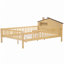 Lit plateforme en bois avec rangement à DEL et rangement intégré-71204302-71204303