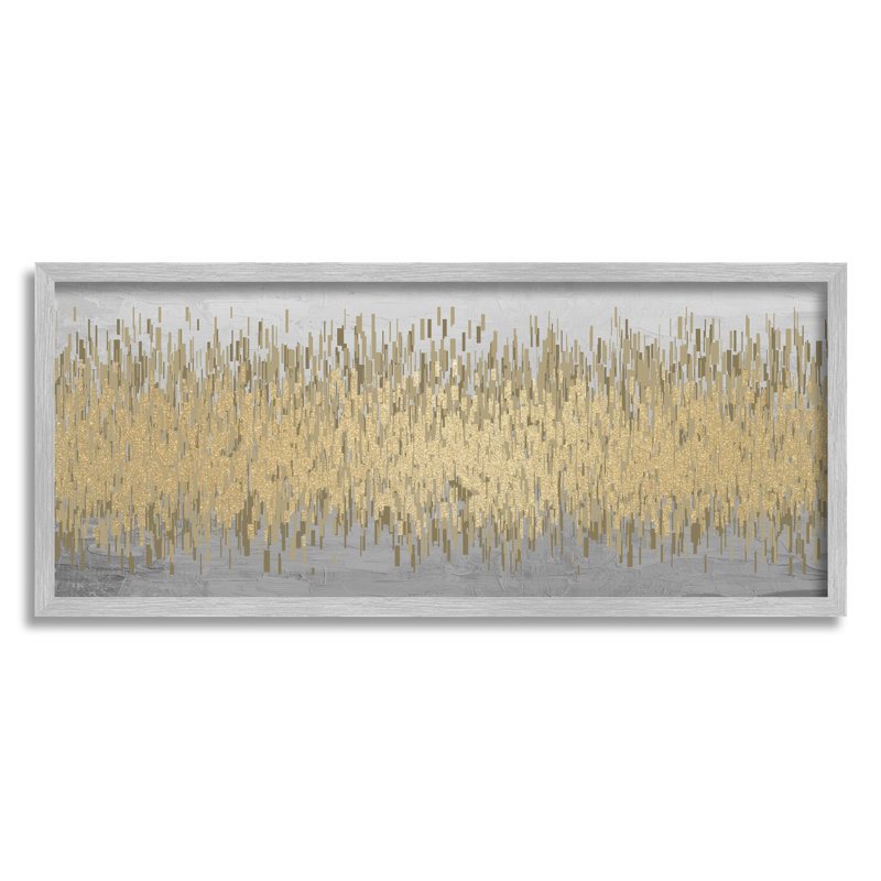 «Balance Gold», abstrait encadré sur bois par Kim Allen, impression, H 13 po x l 30 po x P 1,5 po