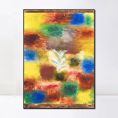 Encadré sur toile, estampe numérique, série # 132 par Paul Klee Wall Art Living Office Home Decorations (cadre en bois de couleur mince, 18 po x 24 po)
