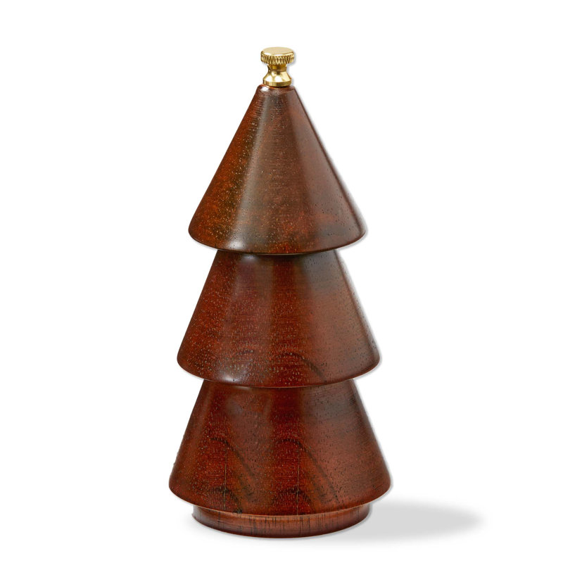 Tree Salt and Pepper Grinder Brown Wood Everyday