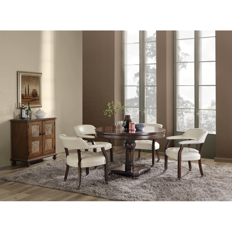 Chaise de conférence en bois, Blanc laiteux, Brun rougeâtre
