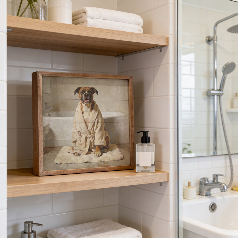 Bath Time Boxer Robe, 4" H x 4" W