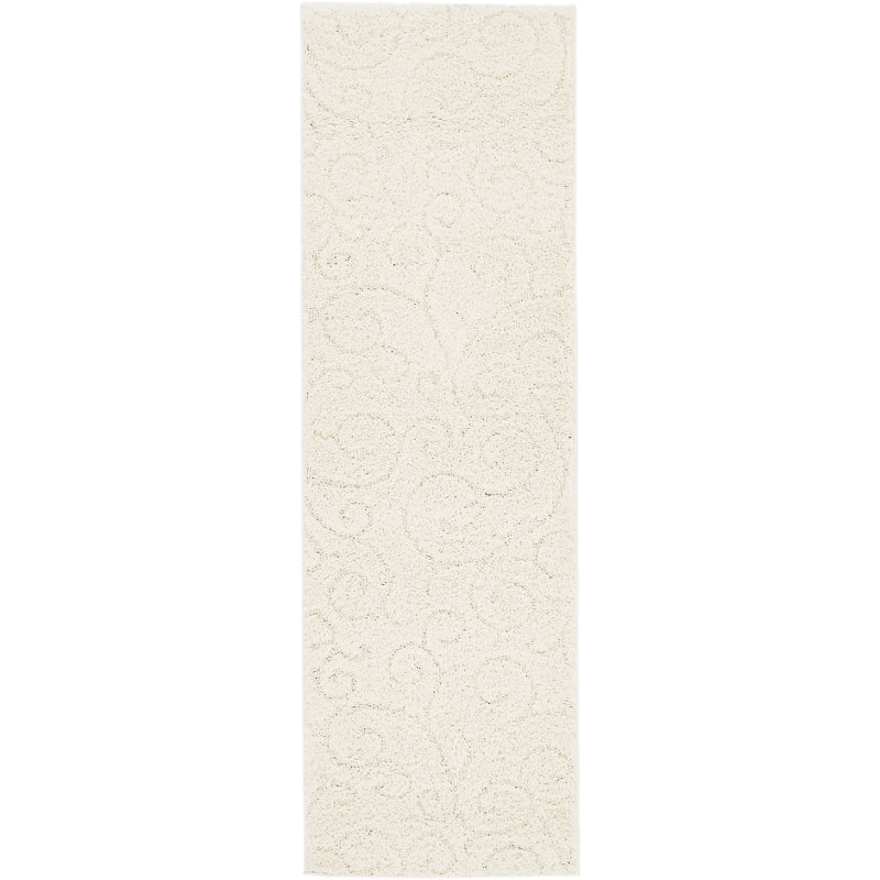 Tapis rouge sang Baynes, Ivory, Tapis de couloir 2 pi x 6 pi 7 po