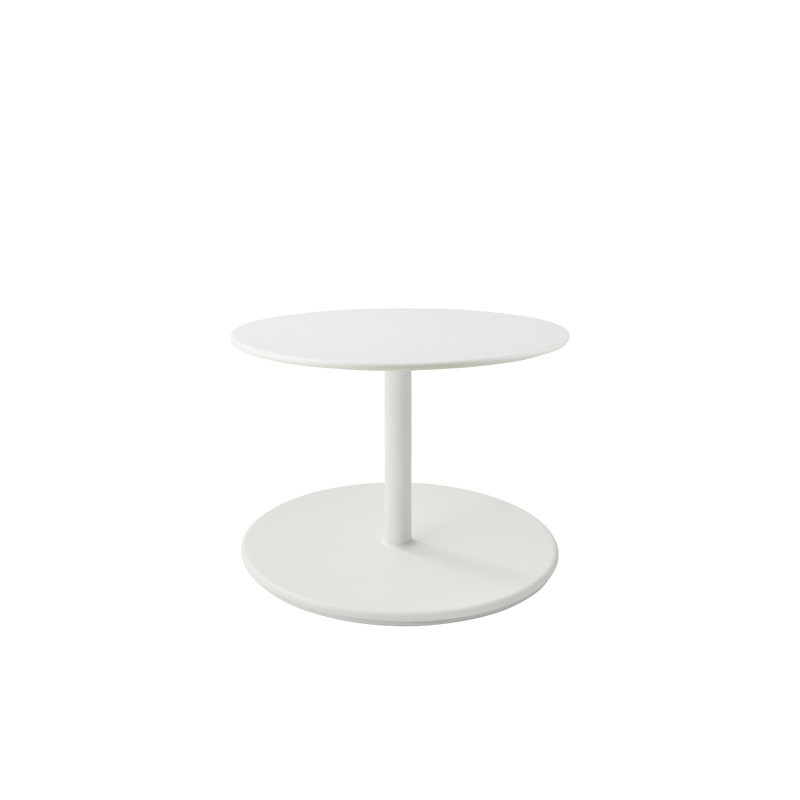 Go Outdoor Round Coffee Table, Lava Gray, 23.7"