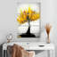 Harnek Abstract Splattered Yellow Tree-108505395