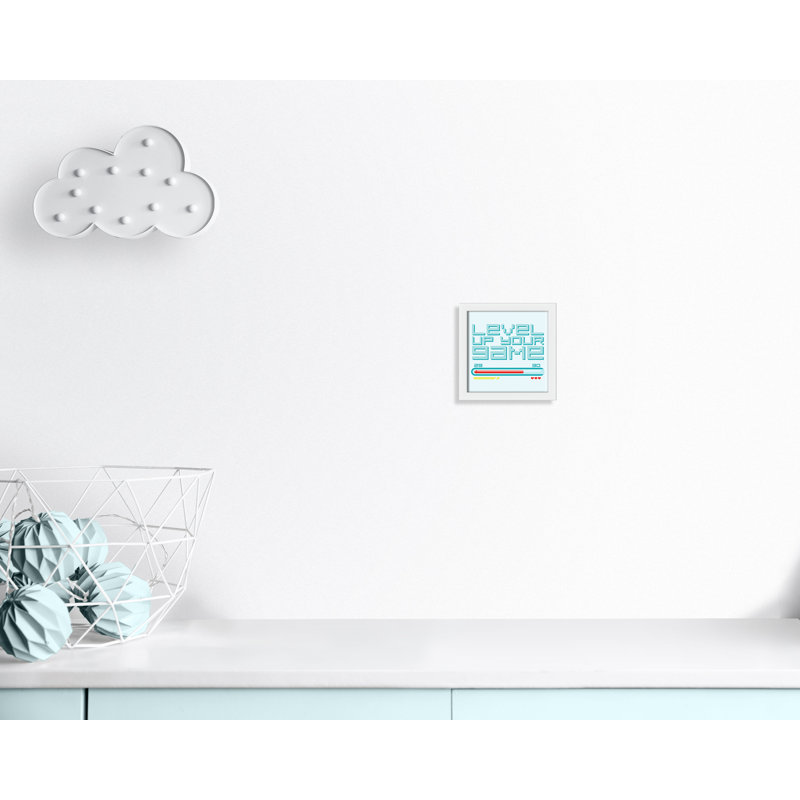 Niveau supérieur, art encadré, H 9 po x l 9 po x P 1,19 po, Encadré de boîte blanc