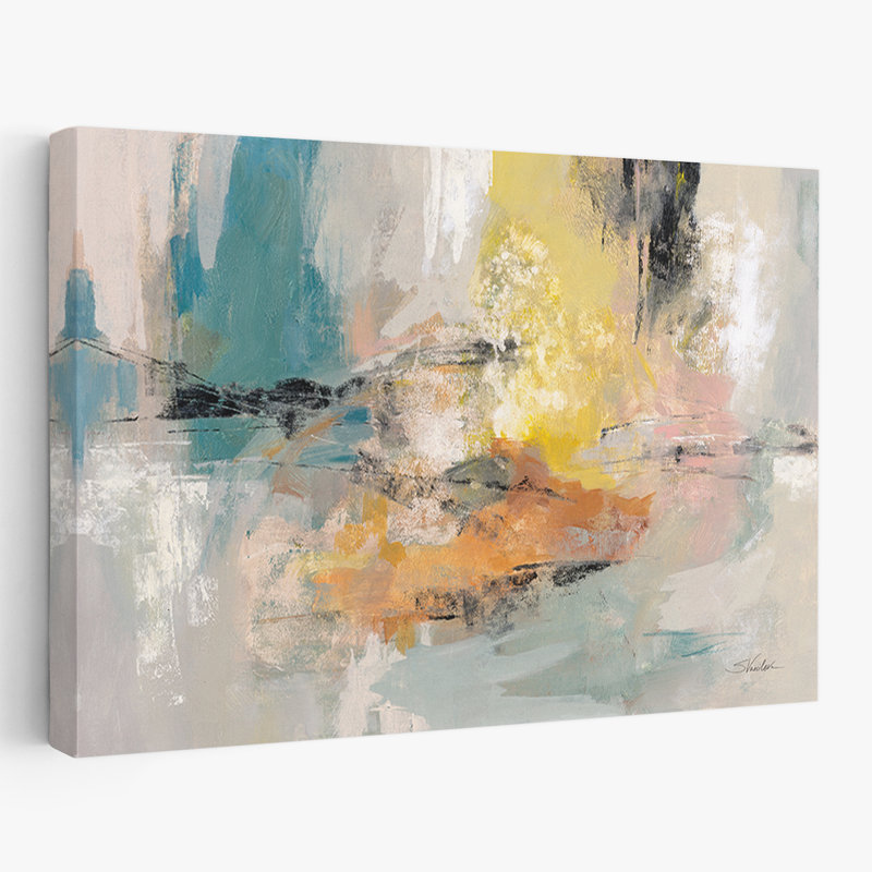 Abstrait - ambiance bord de mer, H 16 po x l 24 po