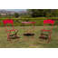  Ensemble bistro 3 pièces intérieur / extérieur avec table pliante et chaises, rouge-1426832182