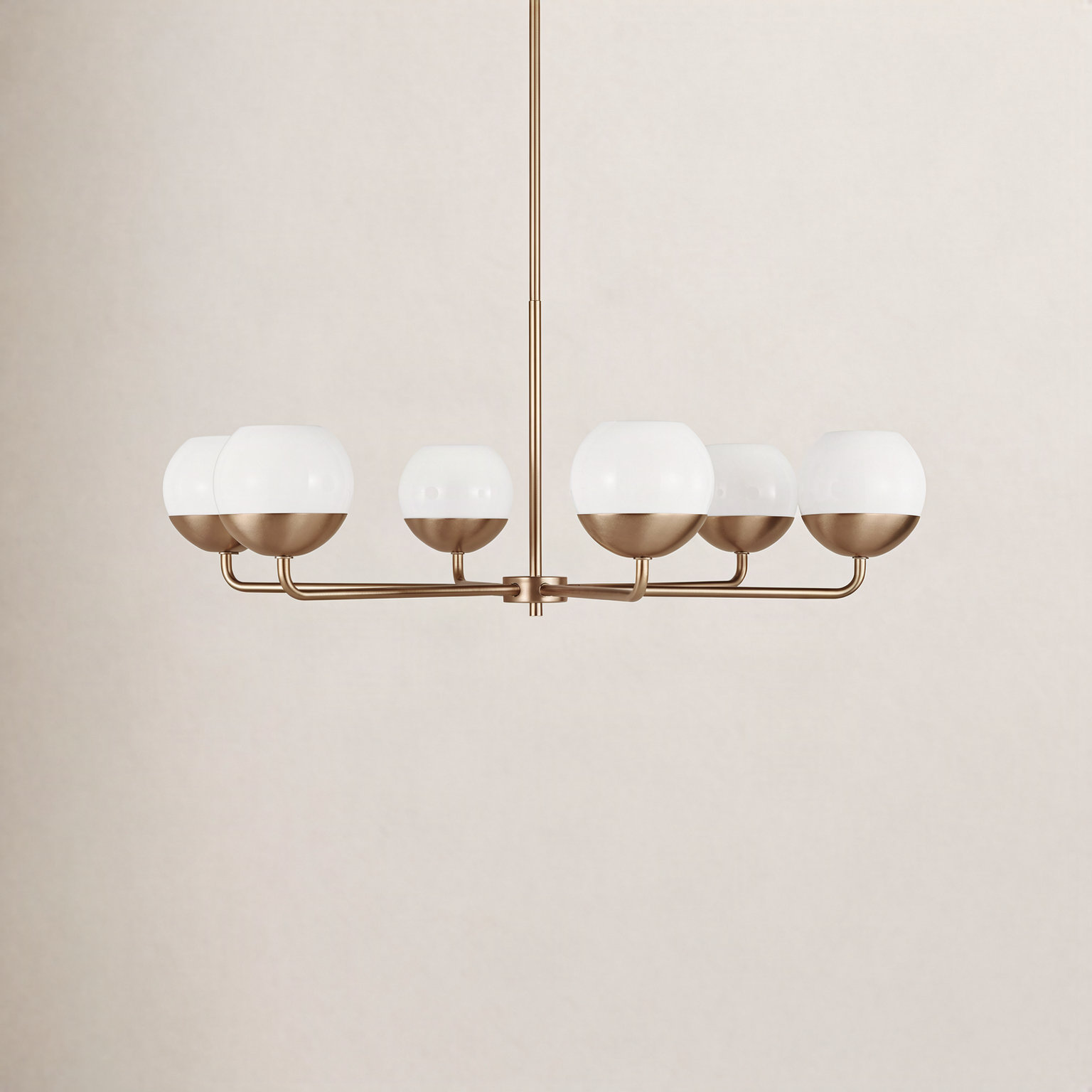 Avoca 6-Light Chandelier, Satin Brass