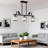 3 Light Dimmable Bird Shape Crystal Island Lamps With Black Finsh