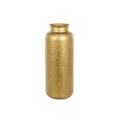 Yasuri Metal Tall Textured Hammered Floor Decorative Gold Vase