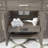 Domel French Gray 48" W x 22" D Single Sink Bathroom Vanity with Built-in Power Outlet & USB, Drawer Organizer, Engineered Stone Top, Undermount Ceramic Sink-126675329-126675326