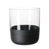 Villeroy & Boch Manufacture Rock Collection Whiskey Glass Set, Set of 4, Crystal Glass with Matte Black Base, Made in Europe, Capacity 8.5 oz