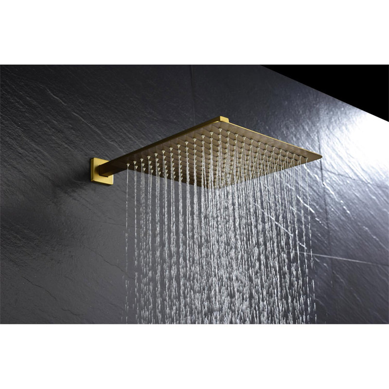 Pomme de douche à pluie 10 po, Or brossé