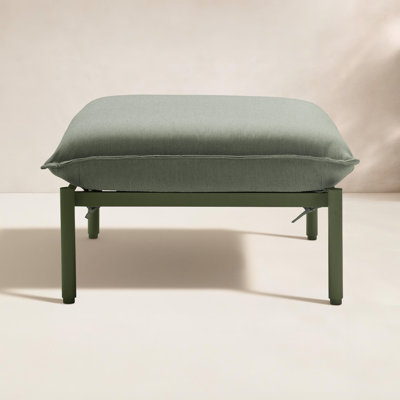Metal Outdoor Ottoman with Sunbrella® Cushion