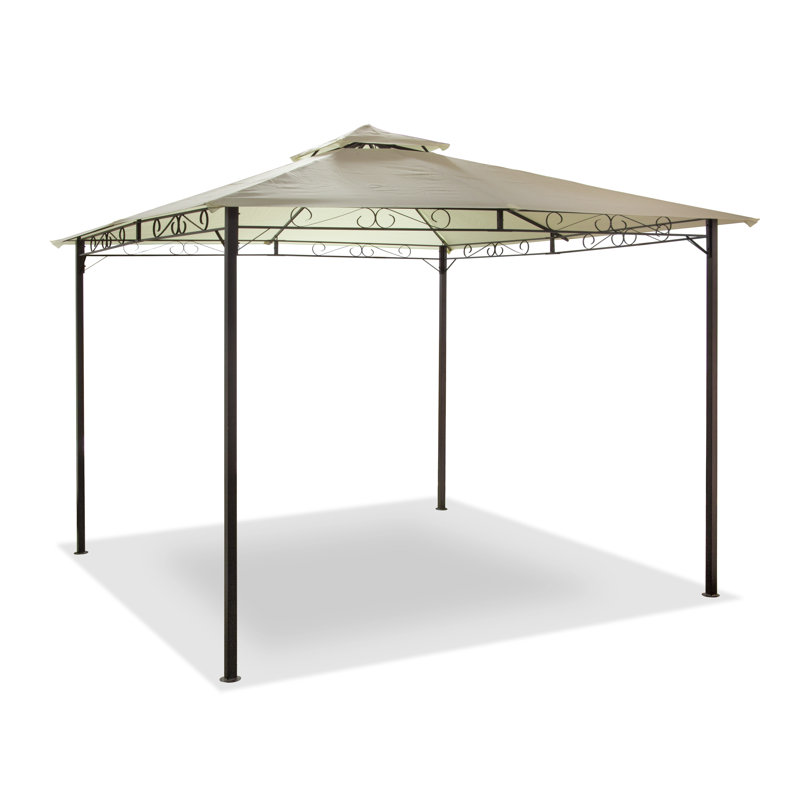 Bruto 3m x 3m Steel Gazebo, Beige