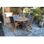 TURNBURY table with 6 x HENLEY Grey Textylene Reclining Folding High Back Armchair