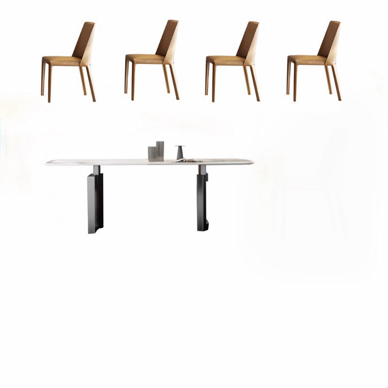 High-end light luxury dining table, 29.52"H x 70.86"L x 35.43"W