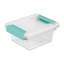 Bac de rangement empilable en plastique avec couvercle transparent Sterilite-99476627-99476630